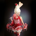 sweety waitress, canapé girls, canapé girl, candy girl, candy lady, serveuses surcrée, costumes colorés, bonbons, candy