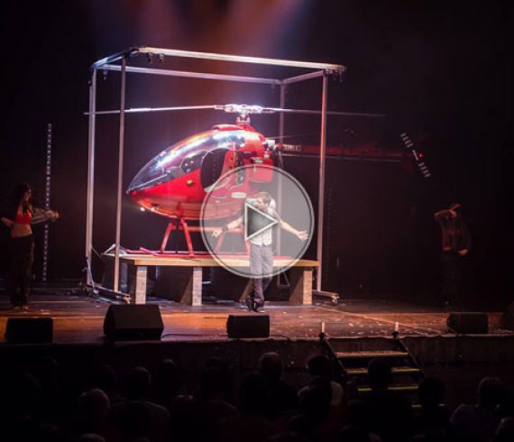 helicopter illusionist, illusionist, french illusionist, illusions, big illusions,