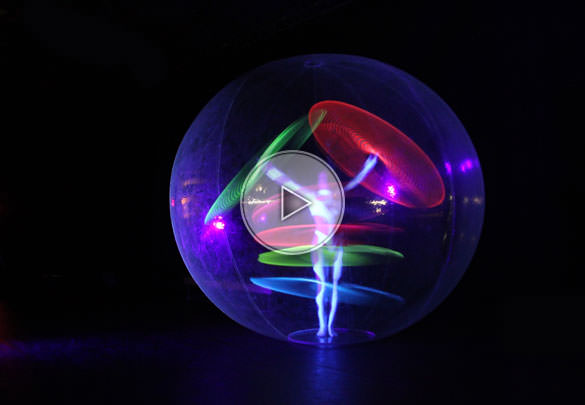lighting bubble, LED hula, hula in a bubble, hula hop in a bubble, giant bubble with hua hoop
