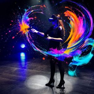 VR artist, virtual reality entertainment, immersive art performance, digital live painting, futuristic event entertainment, interactive VR experience, corporate event entertainment, metaverse artist, luxury event performer, immersive technology show