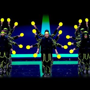 team building entertainment, corporate event show, synchronized performance, sports entertainment, interactive stage show, LED performance act, team spirit event, ping pong show, innovative event entertainment, corporate entertainment ideas